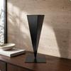 Black Iron Vase Modern Design Triangle Minimalist Style