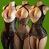 Bass de corps Ouvert Soutien-gorge Sexy Adulte Femme Noir Mailles Poissons Lingerie Sous-vêtements Body Transparent Catsuit Costumes Cosplay