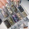 Stripe Pattern Nail Foils Leopard Print Nail Decals Fashion Nail Stickers  Nail Decoration