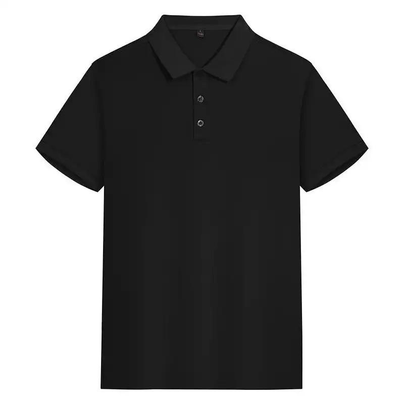 

Men s Classic Basic Short Sleeve Polo Shirt Casual Navy Blue Cotton Blend Top 4XL чорний