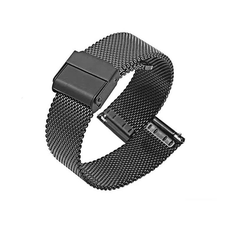 

22mm Stainless Steel Mesh Watch Band with Quick Release Spring Bars Compatible with Various Watches Adjustable Length One Size