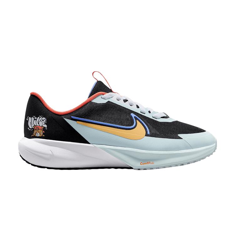 Nike Sonic Fly GS Black White Glacier Blue Unisex Sneakers Topaz-Gold IR7576071 36