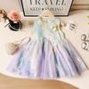 Girls' Puffy Mesh Sleeveless Summer Princess Dress