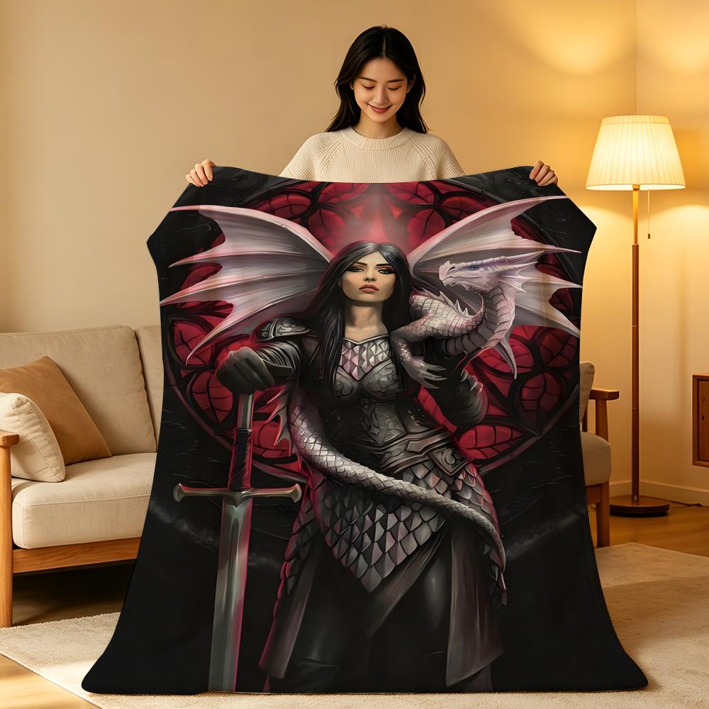 Artist A-Anne S-Stokes C-Collection Throw High-Density Short Plush Blanket Soft Skin-Friendly for Sofa Nap Room