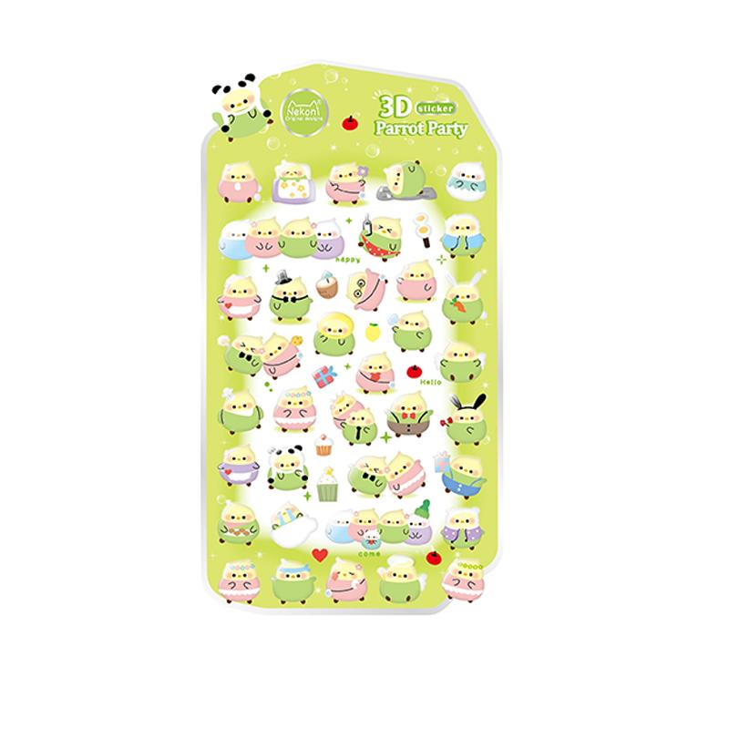 Animals Cute Fruit Jelly Bubble Stickers 3D Relief Stickers Bonbon Drop Seal Stickers For Diy Phone Case Diary Laptop Decals