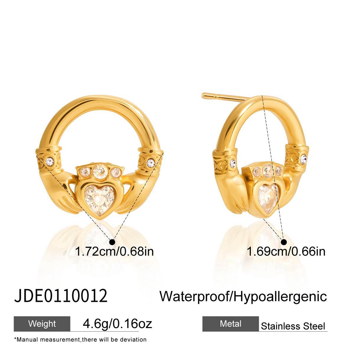 

Оригинальное рукопожатие, высококлассные серьги-пусеты с цирконом и ювелирные изделия.