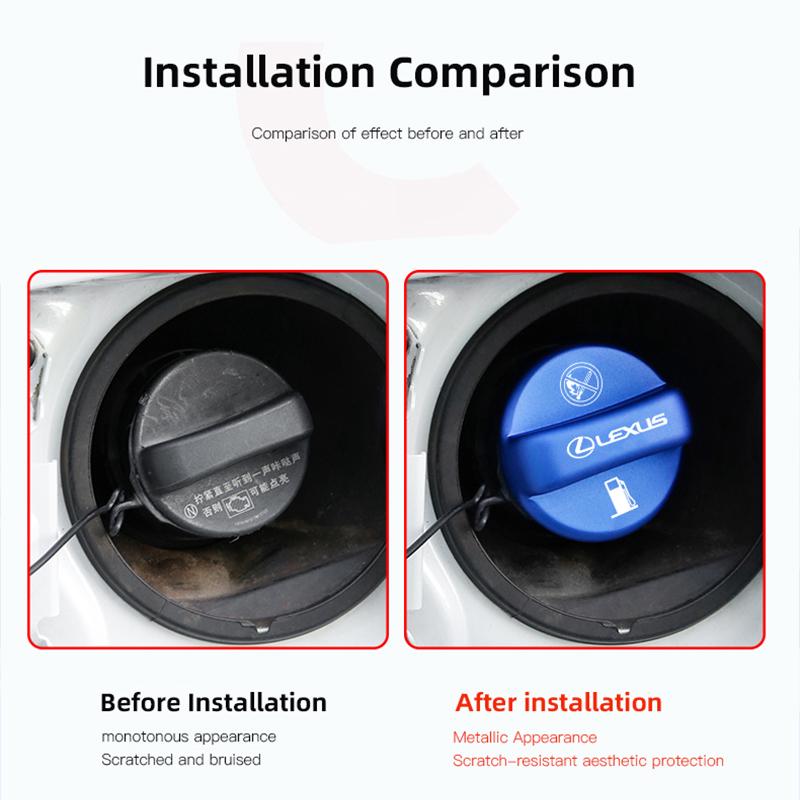 3D Metal Tank Cover Fuel Tank Air Cap Trim For Lexus IS250 IS220d NX300h RX450h IS300h Ct200h UX250h GS430 ES300h IS350 IS300 GX