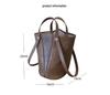 Women's High-End Retro Bucket Bag - Large Capacity Versatile Tote for Autumn/Winter 2026