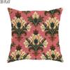 1pc 2D Flat Throw Pillow Covers Autumn Floral Damask Pattern Soft Velvet Washable Pattern Pillow Covers for Living Room Bedroom Loft Office Decor One