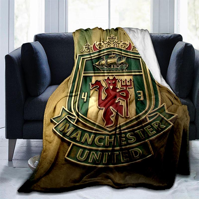 Manchester Crest Artwork Blanket Sofa Blanket Blanket Digital Printing Sheet Office Rest Blanket