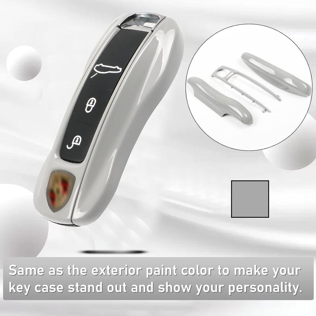 Jaronx Compatible With Porsche Key Fob Cover, Compatible With Cayenne Panamera Key Fob Cover 2018-2024, Compatible With Porsche Carrera Taycan -2024