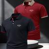 2Pcs Men's Outdoor Golf Polo Shirt, Mature Men's Business Casual Polo, Breathable, Comfortable, and Quick-Drying, Suitable for Spring and Summer