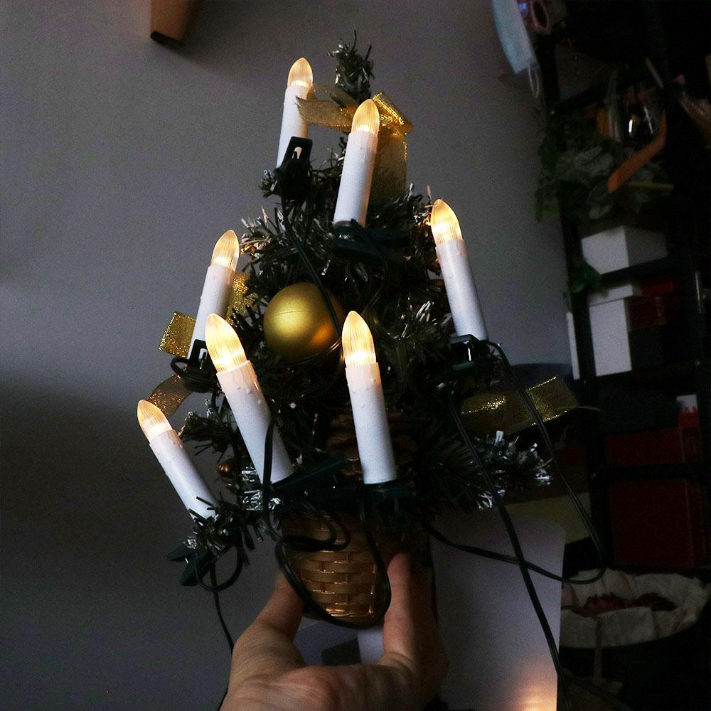 20PCS Flameless Christmas Tree Decorative Light Clip-on Electronic Candle Light  Shopping Mall