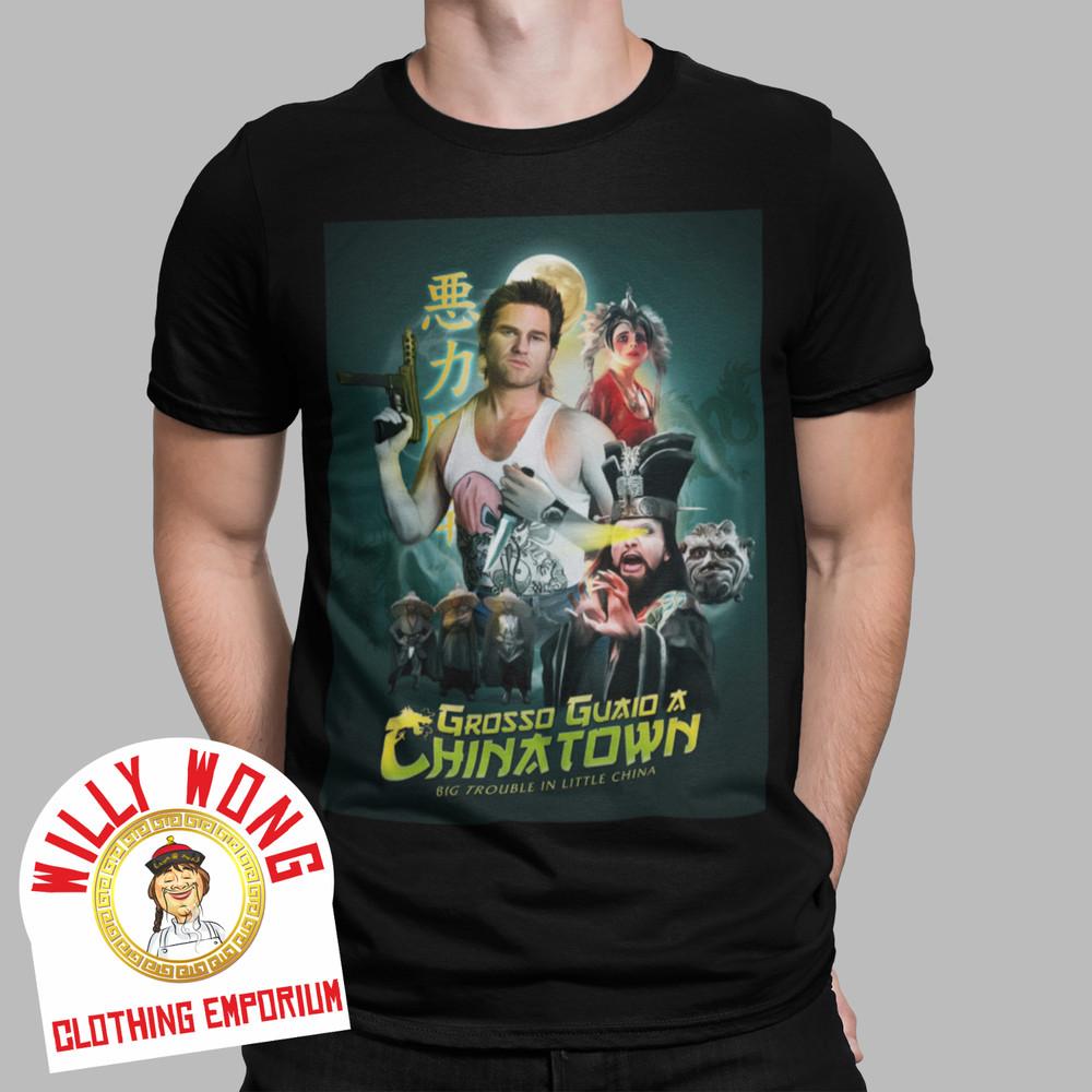 

Big Trouble In Little China T-Shirt Retro Movie Poster 80s Classic Vintage UK Unisex T-Shirt XXXXL