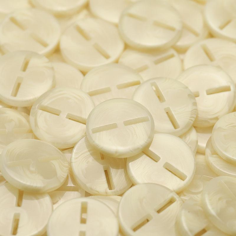 

5pcs Two-hole long-eyed buttons, beige sticks, autumn and winter clothing, resin buttons, double-sided nylon coat clothing buckles 1 #[28mm LY3566 two wide eye stick white]