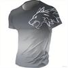 Men's T-shirt Animal Wolf 3D Print Men's Short Sleeves T-Shirt Loose Casual Summer Outdoor Men's and Women's Tees Tops