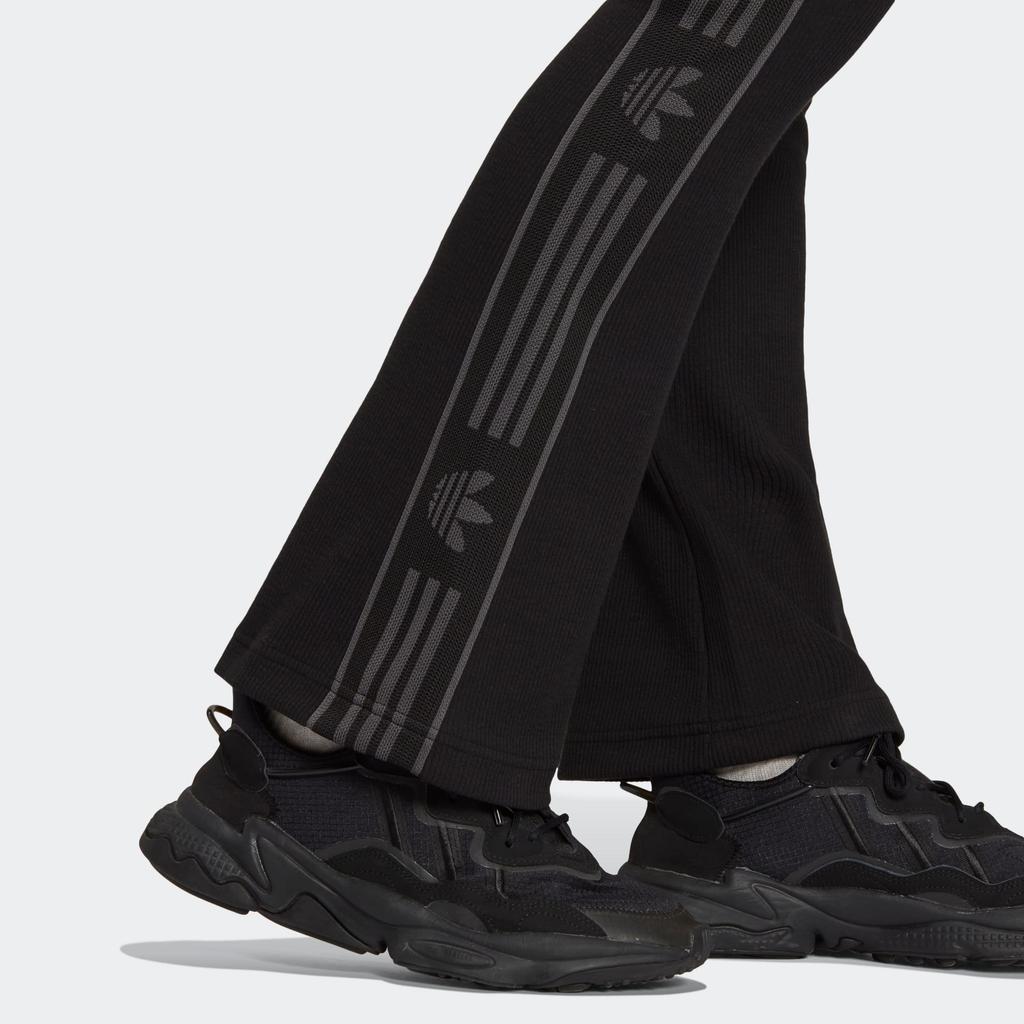 Adidas Originals Trefoil Flared Leggings With Brand Logo Patch Women Bottoms Black IA3911