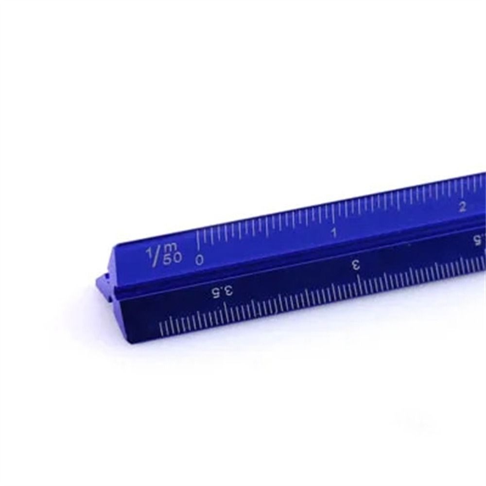 Multi-function Triangular Scale Ruler Smoothly Metal Ruler Students Measuring Ruler Stationery