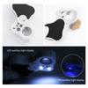 30X 60X 90X Jewelers Foldable Pocket Magnifier Magnifying Glass with Led Uv Light Loupe Identification for Observations