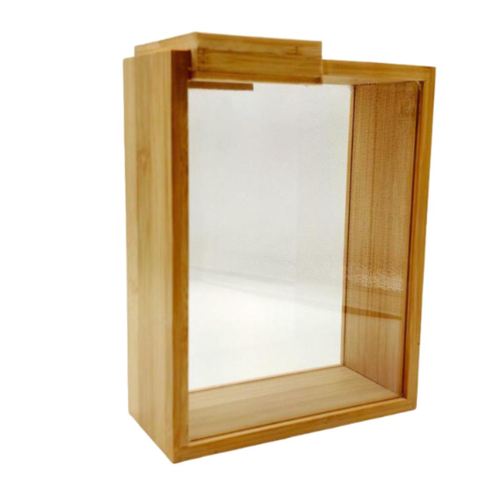 

Герметичный бамбуковый диспенсер для продуктов с раздвижной крышкой, коробка для хранения продуктов, кухонный контейнер для хранения, бытовой 22.2x17.2x7.8cm