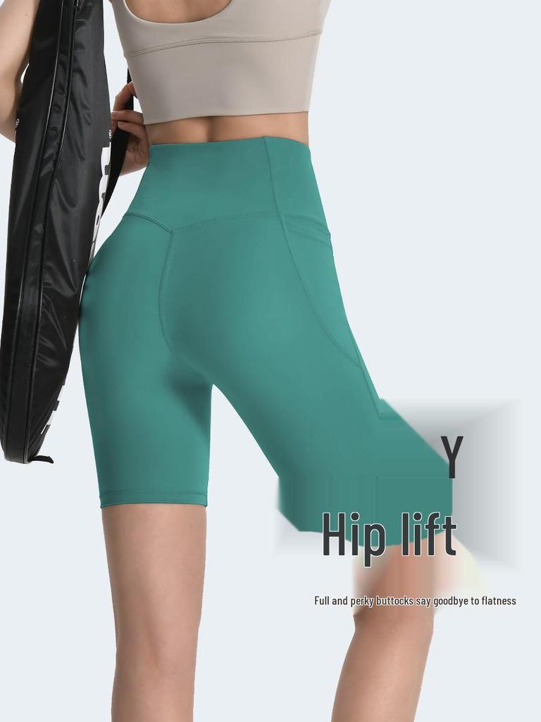 Women's Moisture-Wicking High-Intensity Cycling Pants - Breathable, Hip-Lifting, Shaping Yoga Base Layer.