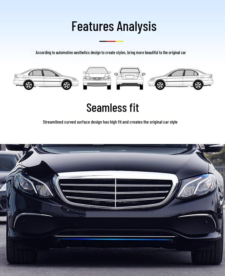 Mercedes-Benz E-Class Bumper & Door Decorative Strips: Anti-Collision for E200L, E300L, E320L