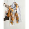 111% Mulberry Silk Long Scarf New Versatile Crepe Satin Thin Temperament Scarf Fashion Medium and Long Silk Shawl