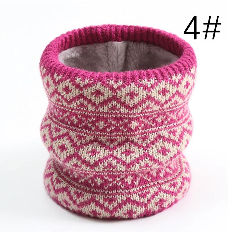 New Knitted Fleecing Thickening Neckerchief Winter Warm for Women Men Soft Muffler Neck Ring Scarf Fashion Outdoor Face Ski Mask
