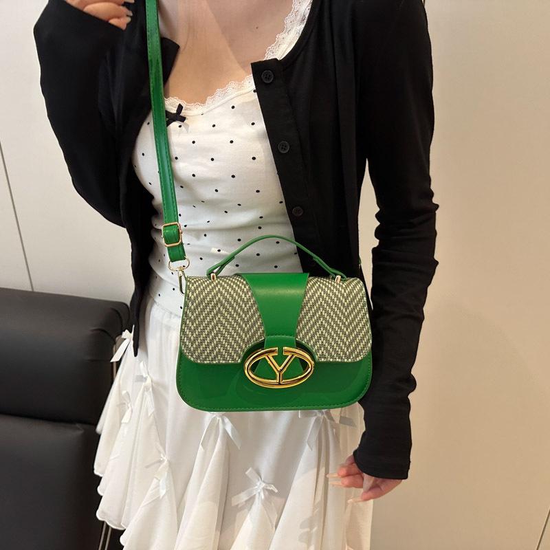 2025 summer new light luxury simple versatile handbag casual foreign style commuting shoulder messenger small square bag