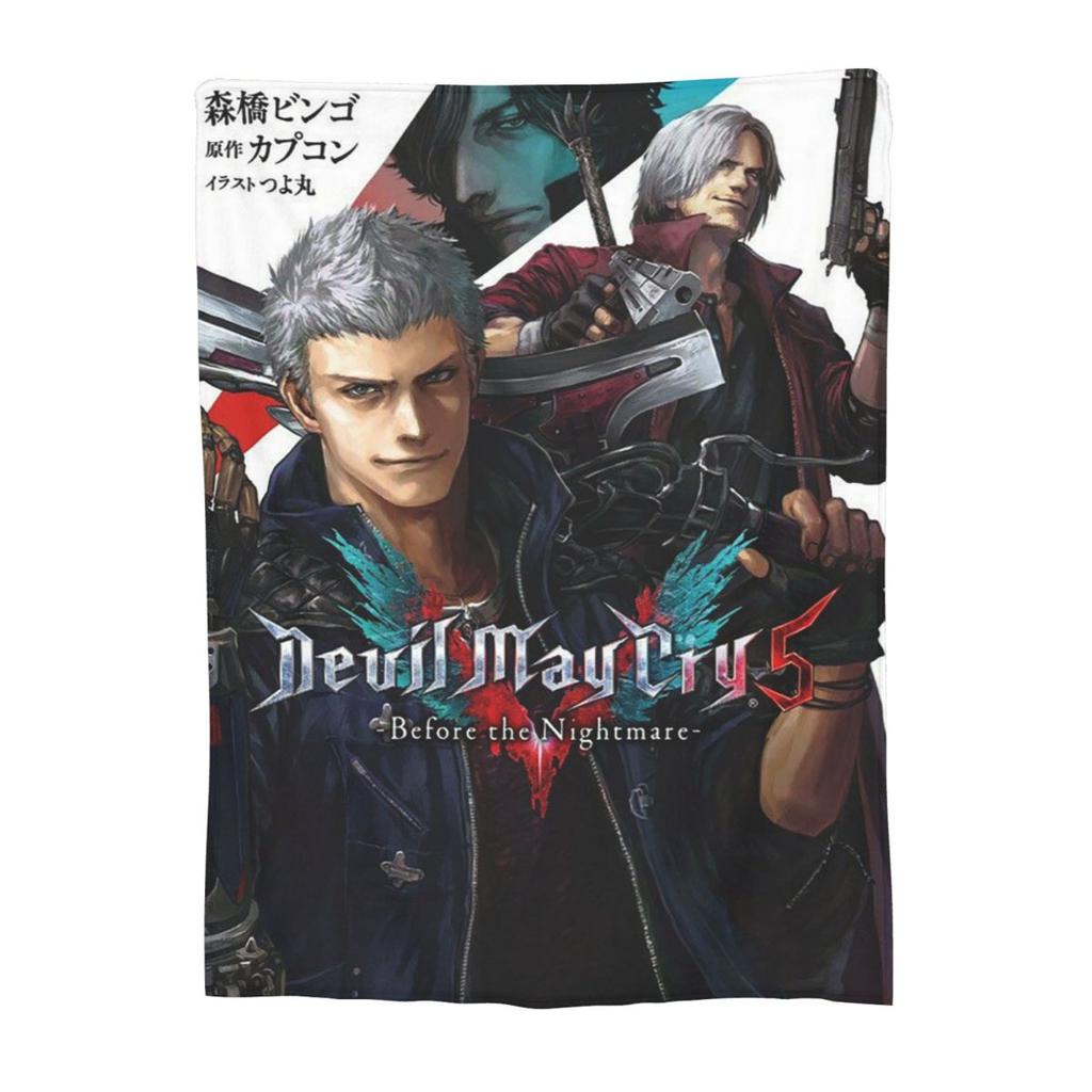 D-Devil May Cry DMC Game Gamer Deken Fleece Bank Plaid Plaid Dekens voor Bank Beddengoed Reis Plaid Sprei Dekbed