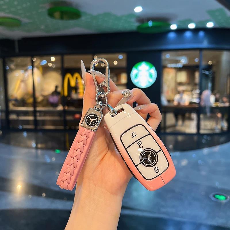 Car Key Case Cover Shell Fob for Mercedes Benz Cla250 Mercedes Benz GLS53 2019 GLS450 Maybach GLS600 2021 AMG C63S GLE 450 2020 gfu1