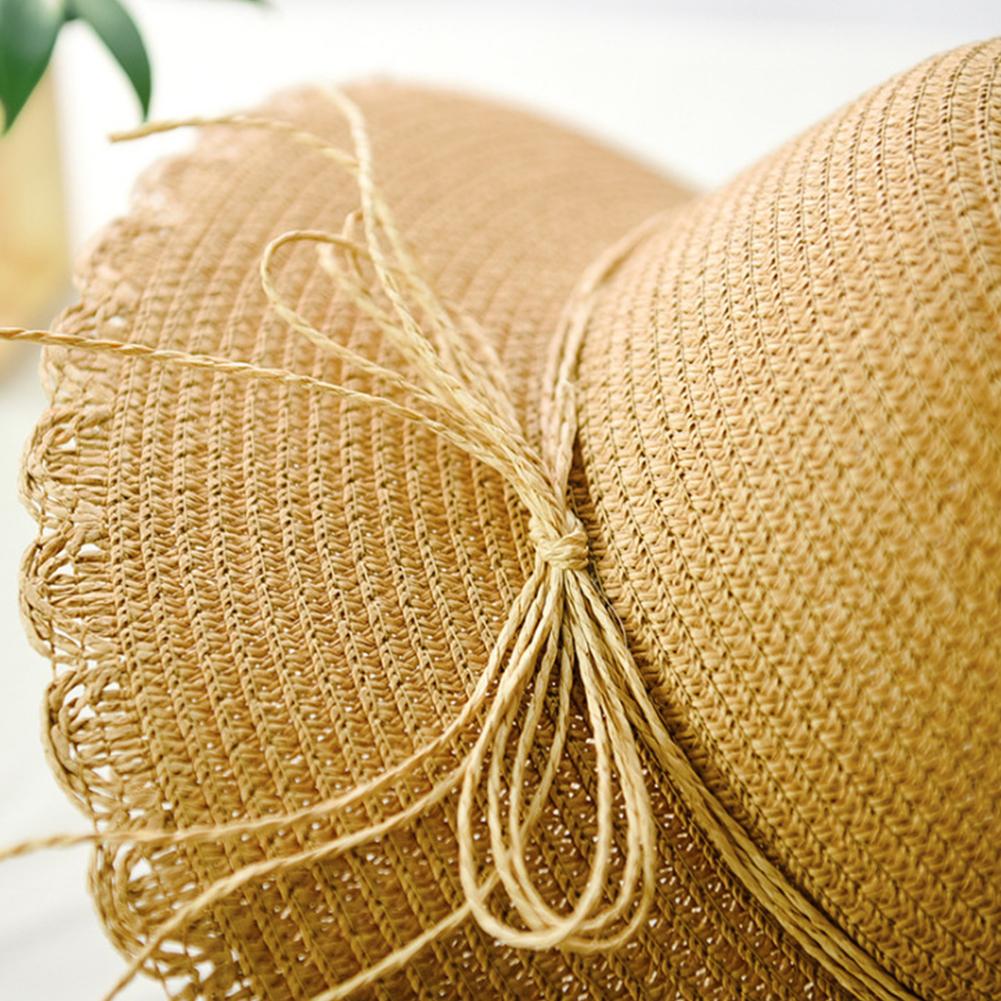Leisure Women Breathable Fisherman Hat Beach Straw Hat