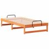 Brown Bed Frame 90 x 190 cm Solid Pine Wood