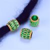 30pcs/set Plastic Large Hole Barrel Beads Multicolor Hair Braid Tubes Dreadlocks Loose Beads  Party