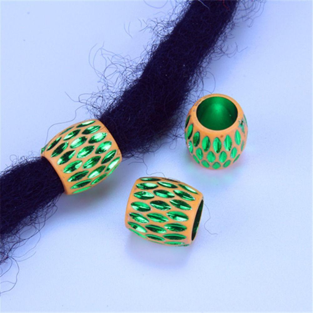 30pcs/set Plastic Large Hole Barrel Beads Multicolor Hair Braid Tubes Dreadlocks Loose Beads Party