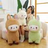 Adorable Plump Alpaca Plush Toy Companion Floral Pattern Kid Doll Birthday Gift