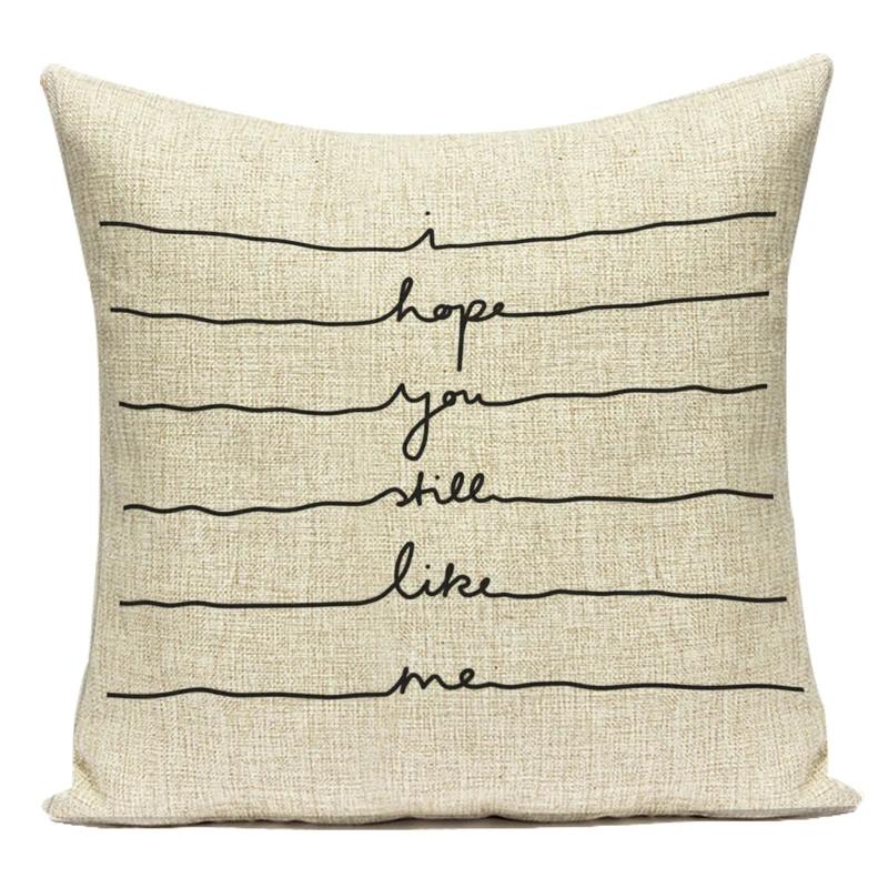 Modern Home Decoration Letter Home Sweet Home Decorative Pillows Case Polyester Cushion Cover For Living Room Capa Almofadas