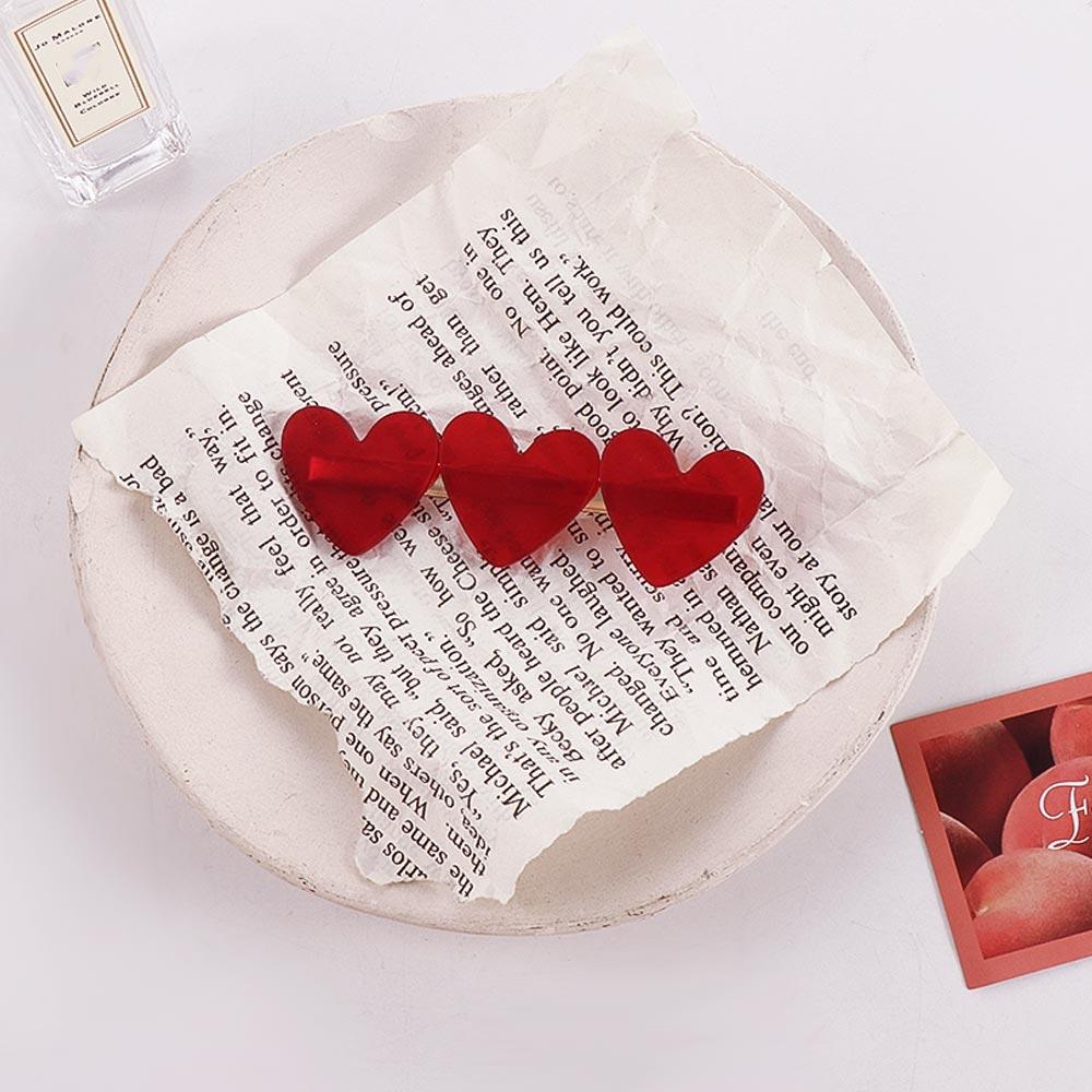 Sweet Korean Gift Candy Color Headwear Girls Barettes Hairpin Heart Hair Clip Hair Accessories