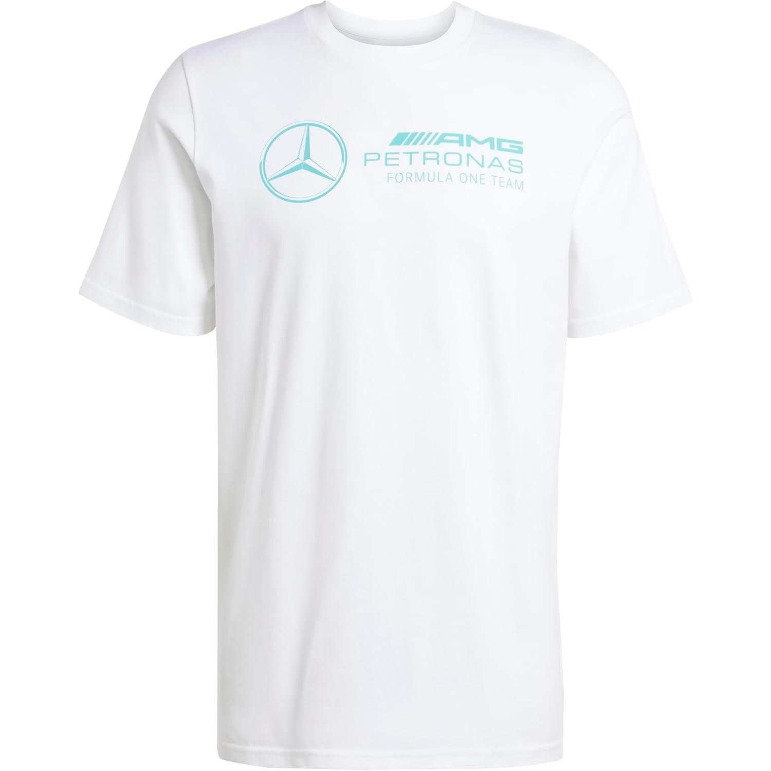 Мужская футболка adidas с графическим принтом команды Mercedes - AMG Petronas Formula 1, БелыйПолумятный Раш, X-Large S чёрный