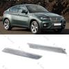 Car Front Bumper Side Marker Reflector Lights Clear White For BMW X6 E71 E72 X5M 2008-2014 63147187087 63147187088
