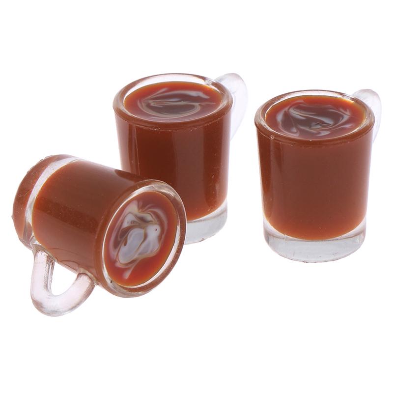 1Pc Dollhouse Miniature Accessories Decoration Mini Coffee Cup Drink Model Toy