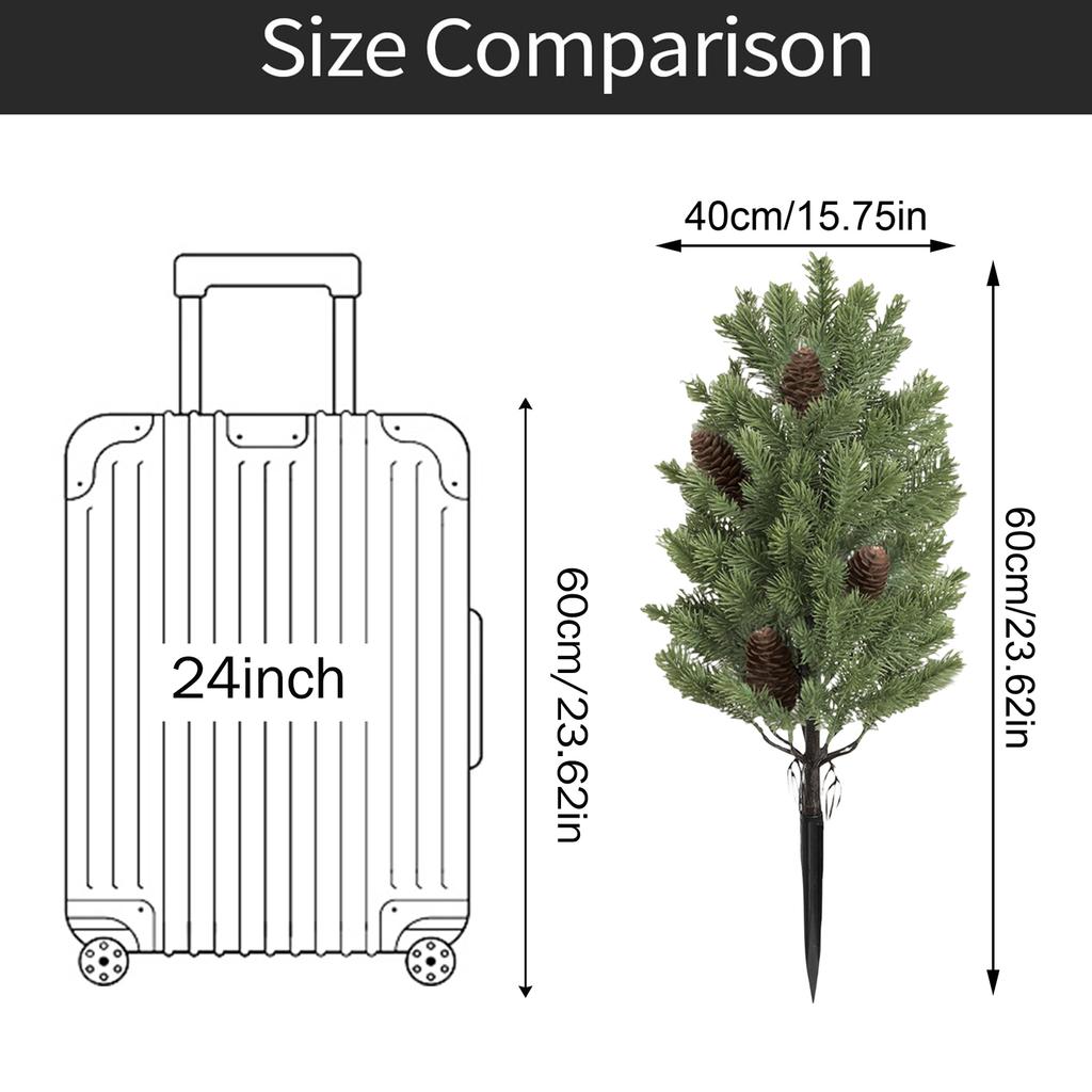 21.7in Artificial Cedar Topiary Tree For Indoor & Outdoor Decoration, UV Potted Shrubs For Front Door, Beautiful And Lifelike Tree