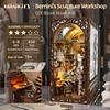 MiniCity DIY Book Nook Kit with LED Light - Dollhouse Miniature House Kit for Beginners and Teens