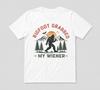 Funny Bigfoot Grabbed My Wiener Gift Unisex White Unisex T-Shirt