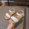 Stilvolle Mädchensandalen, Sommer Outdoor Spitze Prinzessinnen Sandalen, Weiche Sohle Rutschfeste Strandschuhe für Kleine und Große Kinder