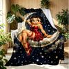 Betty Boop Pattern Blanket for Home Decoration, Bed, Sofa, Car Travel, Camping, Suitable for All Seasons, Birthday Christmas Gift
