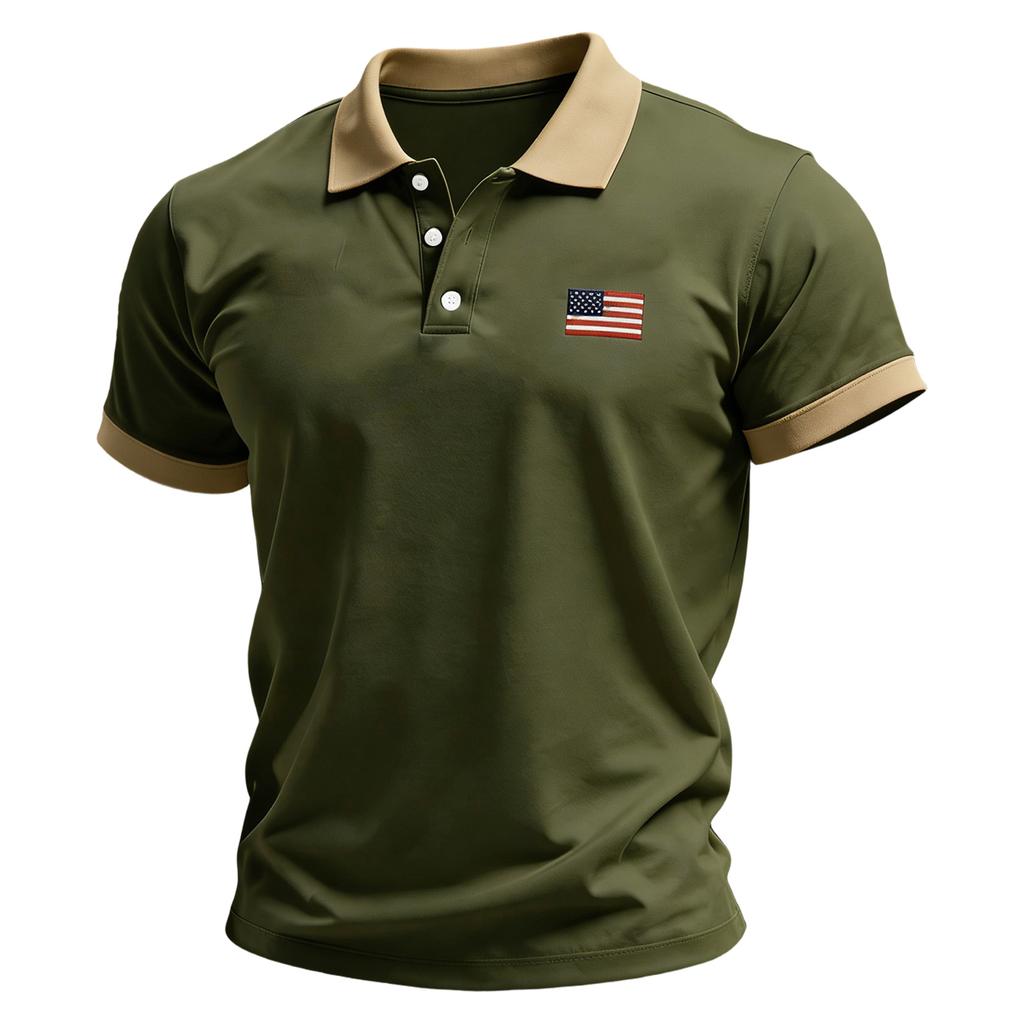 Men's Summer Print Short Sleeve Lapel Shirt Men's Casual Fashion Shirt