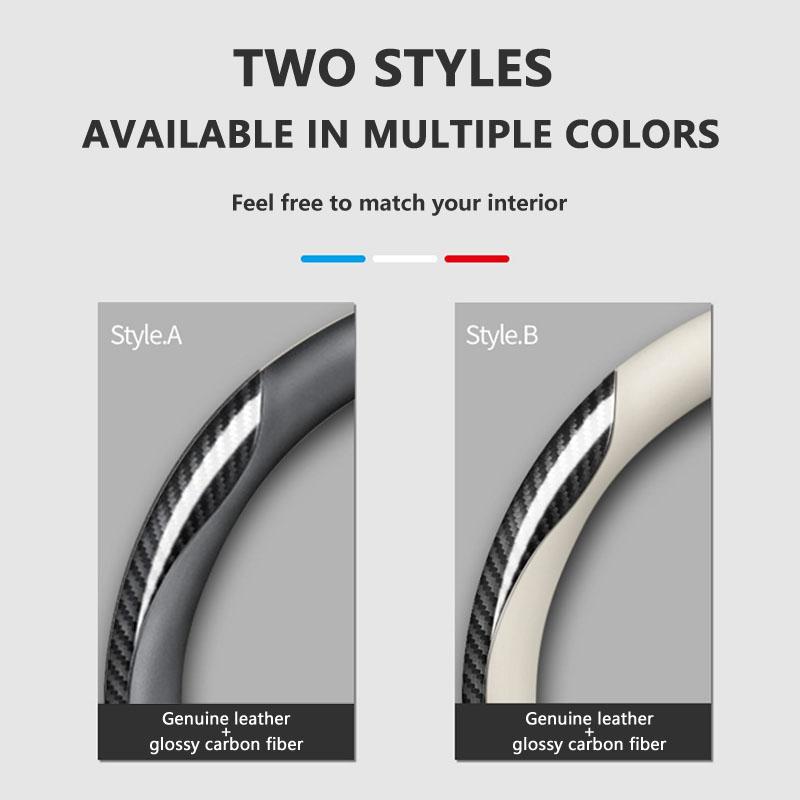 Car Logo Steering Wheel Cover For BMW E36 E46 E90 E60 E39 F30 F10 F20 X5 E70 E53 G30 E91 E92 E93 E87 E83 F25