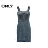 ONLY Women's 2024 Autumn Rhinestone Strappy Denim Mini Dress