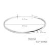 [Sears] Bangle Bracelet for Men and Women, Sterling Silver 925, Silver sb01-0001